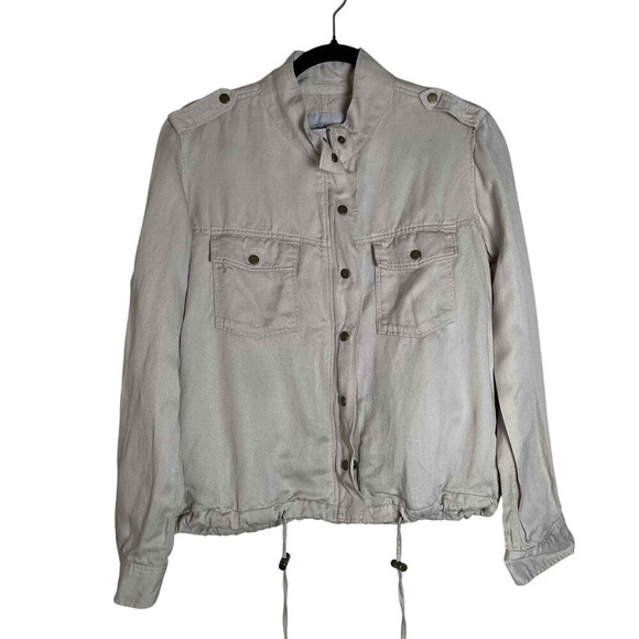 Rails Women's Beige Button Down Long Sleeve Utility Jacket Medium - Picture 3 of 11